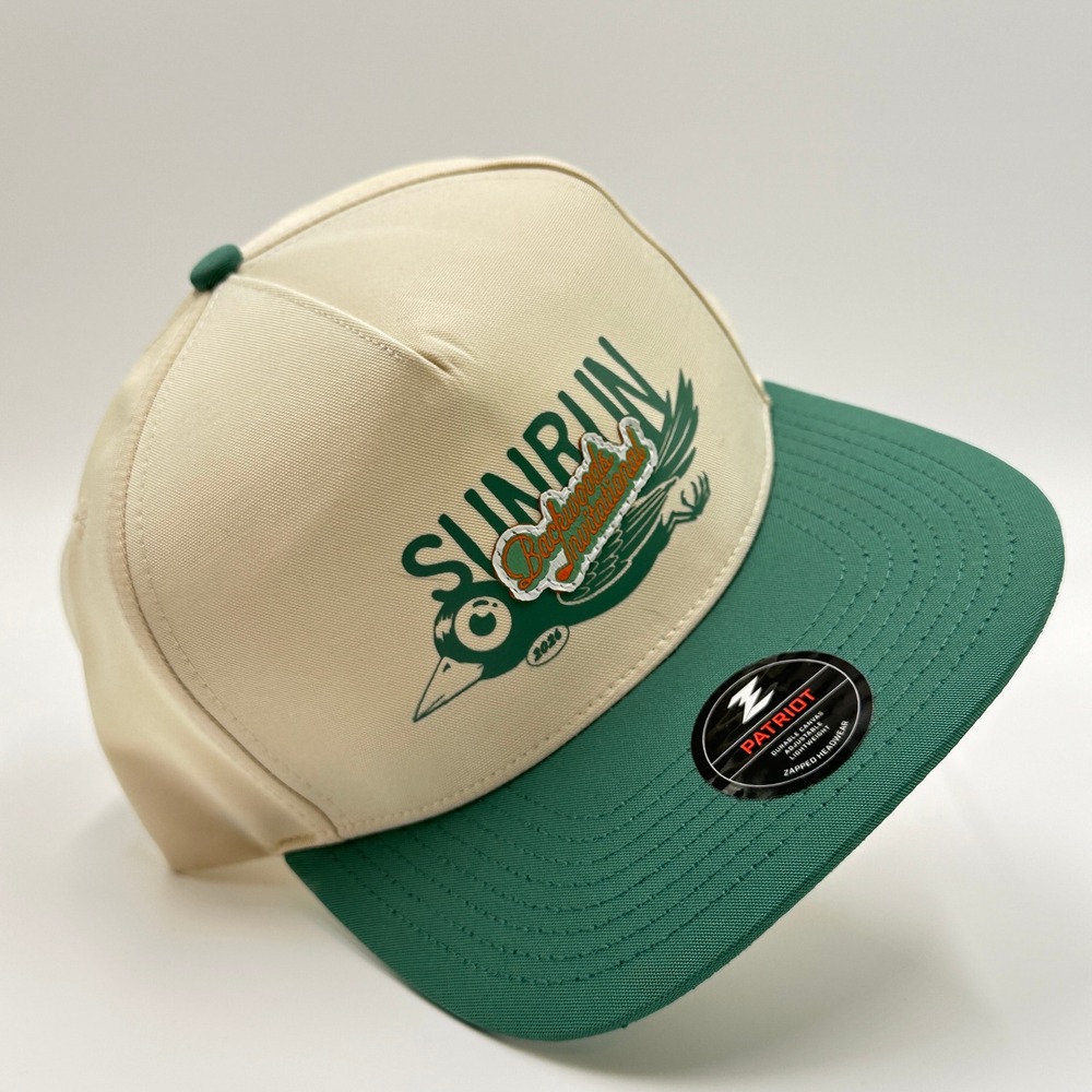 Zapped Hat Men Cream Green Sheckler Foundation Backwoods Invitational Snapback